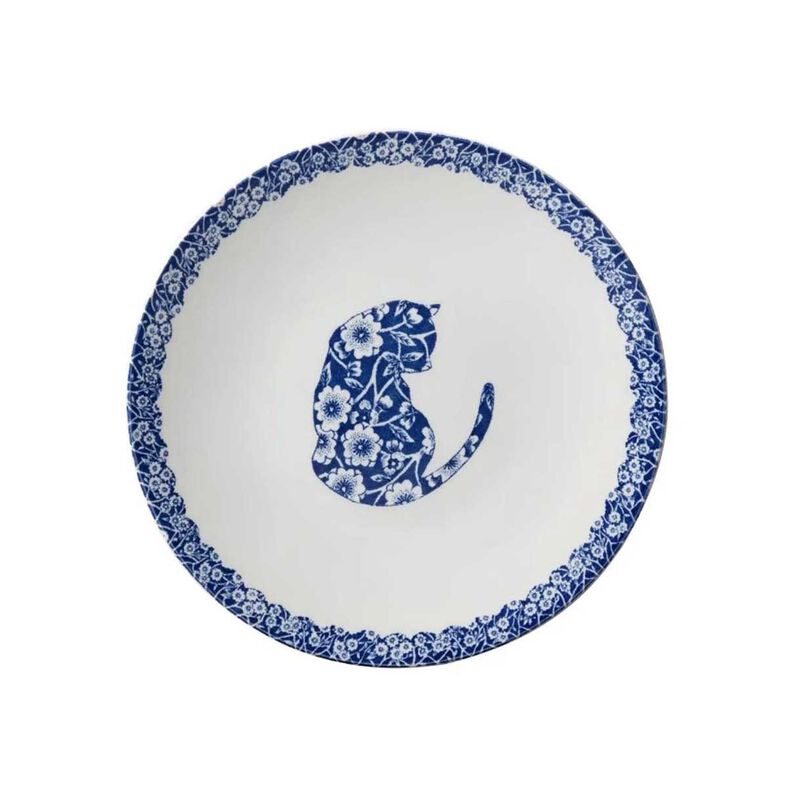 Burleigh Blue Calico Cat Butter Pat image number 1